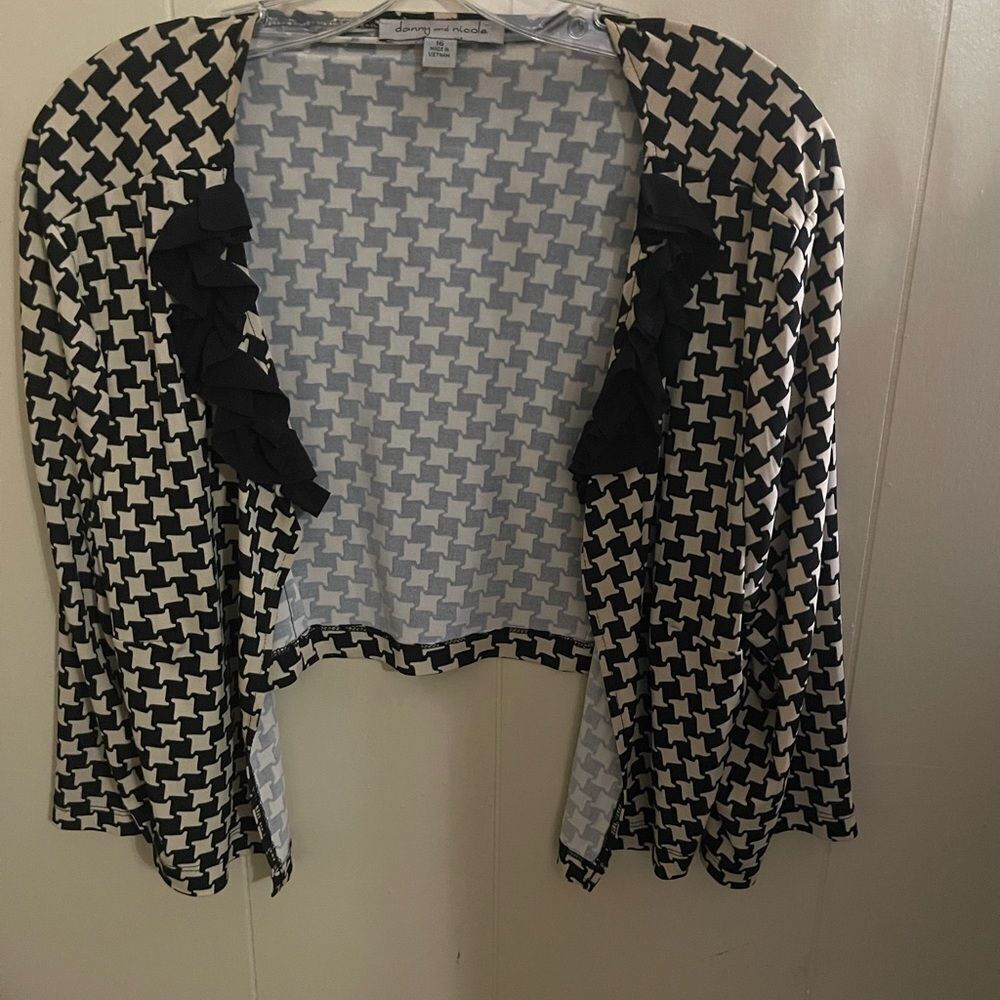 Taupe and black shrug